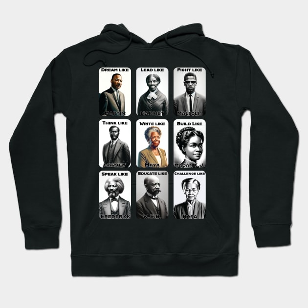 Heroes of Black History, Civil Rights Leaders Hoodie by UrbanLifeApparel